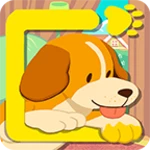 line pic : puppy android application logo